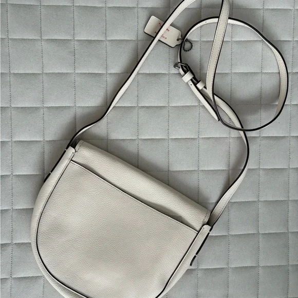 Coach White Crossbody Bag with Red 'LOVE' Accent (x Keith Haring)